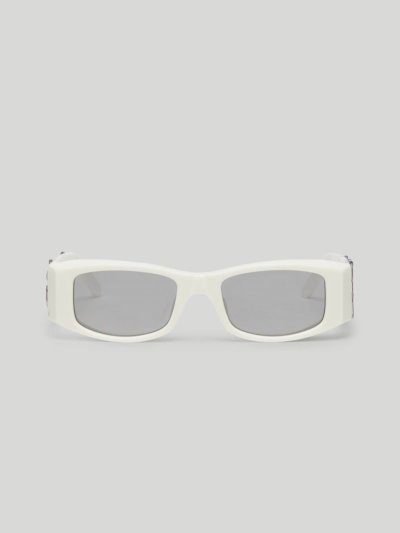 Palm Angels Angel Sunglasses Slnecne Okuliare Damske Biele Strieborne | SK-147561