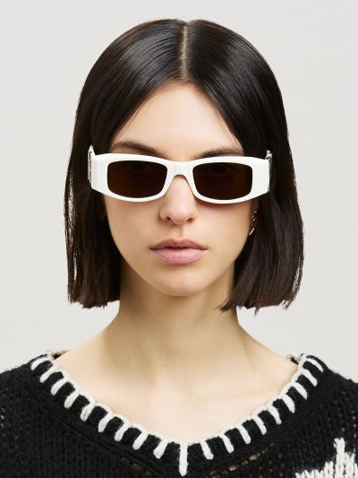 Palm Angels Angel Sunglasses Slnecne Okuliare Panske Biele Hnede | SK-983428