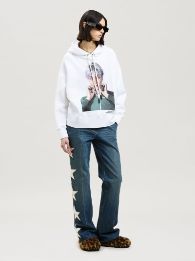 Palm Angels Angels By Palm Angels Hoodie Mikiny S Kapucňou Damske Biele Zelene | SK-140775