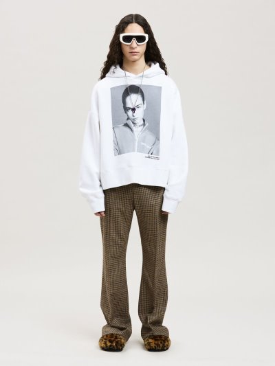 Palm Angels Angels By Palm Angels Hoodie Mikiny S Kapucňou Panske Biele Čierne | SK-478349