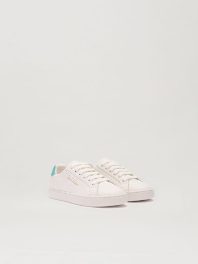 Palm Angels Azure Palm One Sneakers Tenisky Detske Biele Zelene | SK-248460