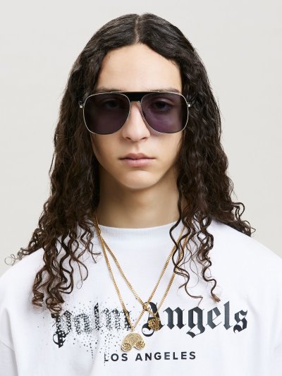 Palm Angels Bay Sunglasses Slnecne Okuliare Damske Čierne Strieborne Modre | SK-391306