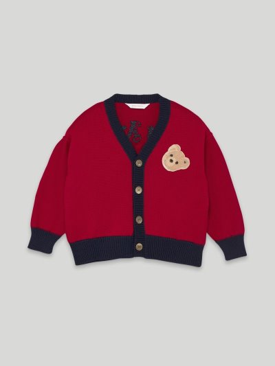 Palm Angels Bear Cardigan Pleteniny Detske Červené Hnede | SK-323605