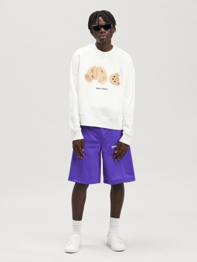 Palm Angels Bear Crew Sweatshirt Mikiny Panske Biele Hnede | SK-264583