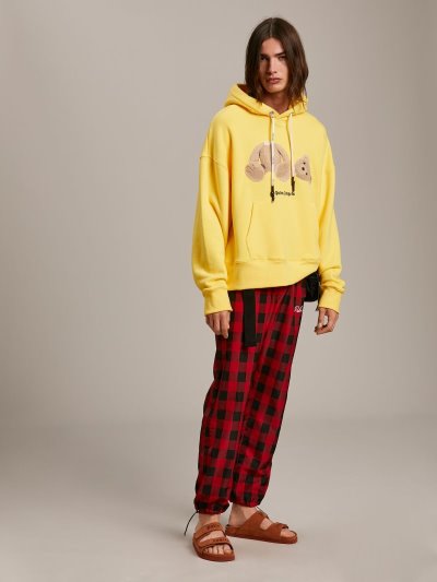 Palm Angels Bear Hoodie Mikiny S Kapucňou Panske Žlté Čierne | SK-986002