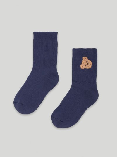 Palm Angels Bear Socks Ponozky Detske Námornícka Modrá Modre Hnede | SK-557317