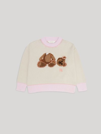 Palm Angels Bear Svetrove Saty Pleteniny Detske Ruzove | SK-565023