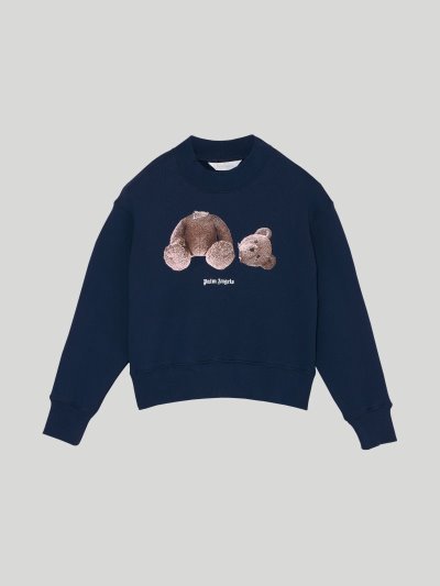 Palm Angels Bear Sweatshirt Mikiny Detske Námornícka Modrá Modre Hnede | SK-555569