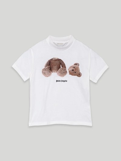 Palm Angels Bear T Shirt Tricko Detske Biele Hnede | SK-455436