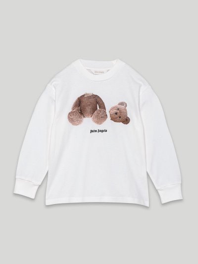 Palm Angels Bear T Shirt Tricko Detske Biele Hnede | SK-619243