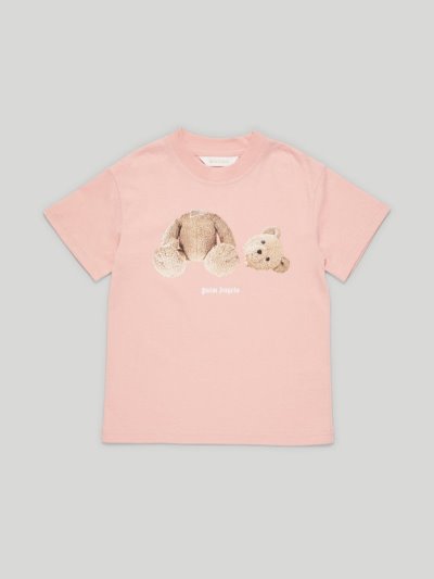 Palm Angels Bear T Shirt Tricko Detske Ruzove Hnede | SK-163281