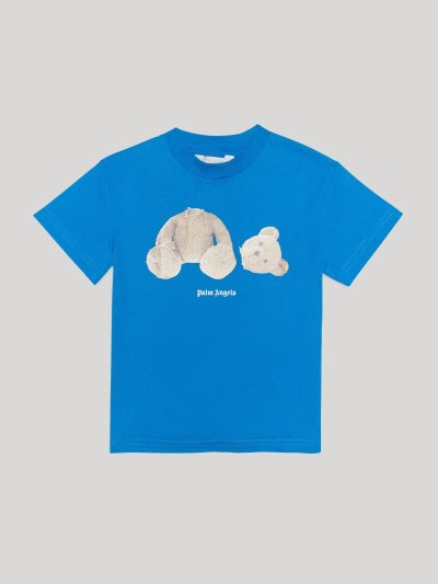 Palm Angels Bear T Shirt Tricko Detske Svetlo Modre Hnede | SK-124721