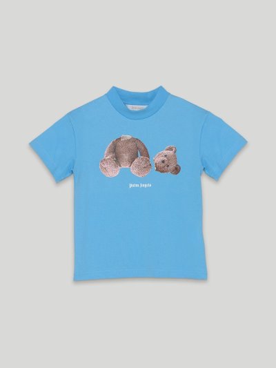 Palm Angels Bear T Shirt Tricko Detske Svetlo Modre Hnede | SK-309080