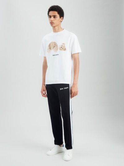 Palm Angels Bear T Shirt Tricko Panske Biele Hnede | SK-721727