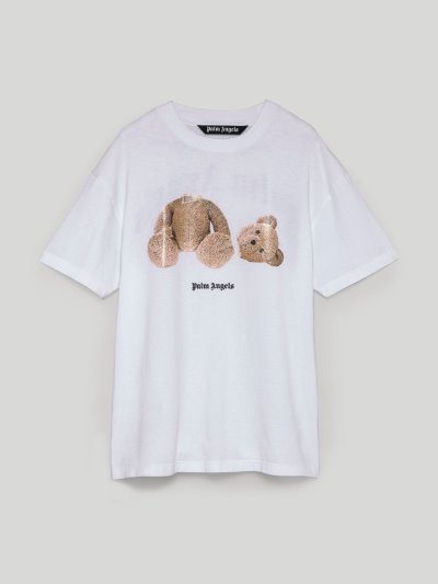 Palm Angels Bear T Shirt Tricko Panske Biele Hnede | SK-892917