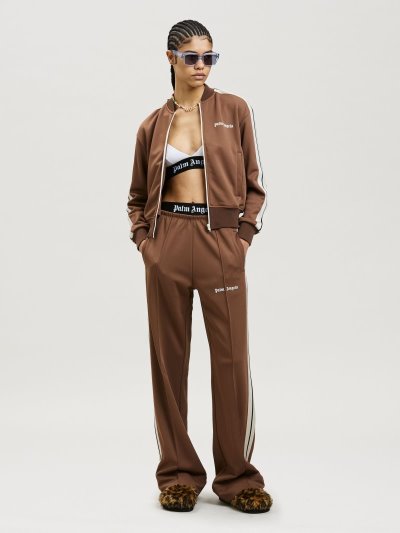 Palm Angels Bomber Tracking Jackets Mikiny Damske Hnede Biele | SK-794075