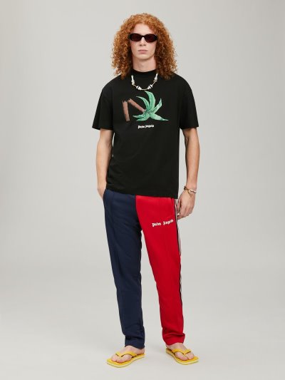 Palm Angels Broken Palm T Shirt Tricko Panske Čierne Zelene | SK-496458