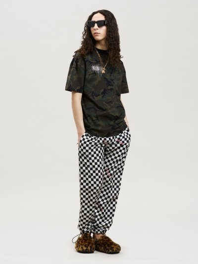 Palm Angels Camouflage-print Rhinestone Logo T Shirt Tricko Panske Čierne | SK-419114