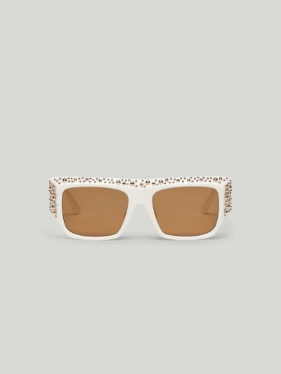 Palm Angels Casablanca Sunglasses Slnecne Okuliare Panske Biele | SK-803351