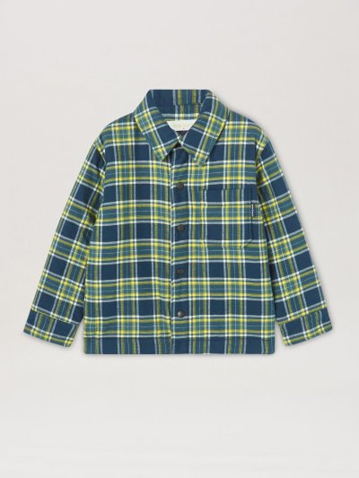 Palm Angels Check Polstrované Reversible Shirt Bundy Detske Námornícka Modrá Modre | SK-271343
