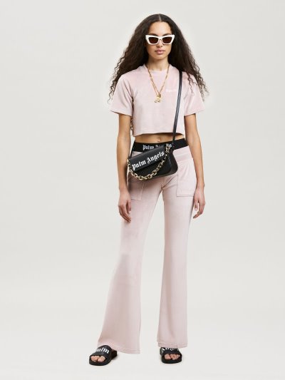 Palm Angels Chenille Mini Tee Pink Tricko Damske Ruzove | SK-481396