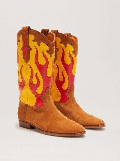 Palm Angels Combat Boots Cizmy Damske Béžové Žlté | SK-909490