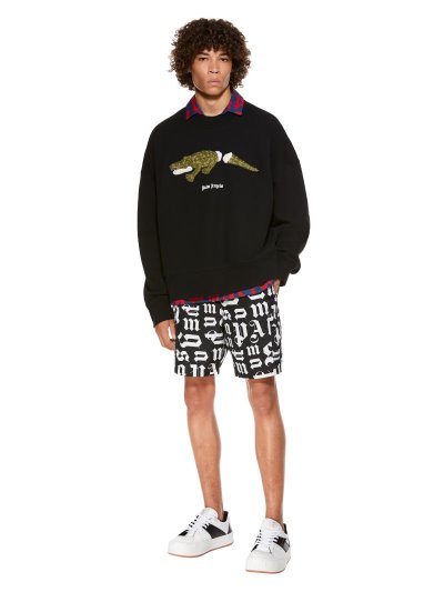 Palm Angels Croco Sweatshirt Mikiny Panske Čierne Zelene | SK-546197