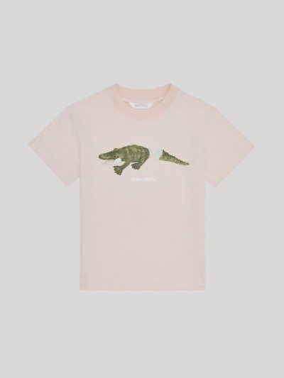 Palm Angels Crocodrile T Shirt Tricko Detske Ruzove Zelene | SK-760098