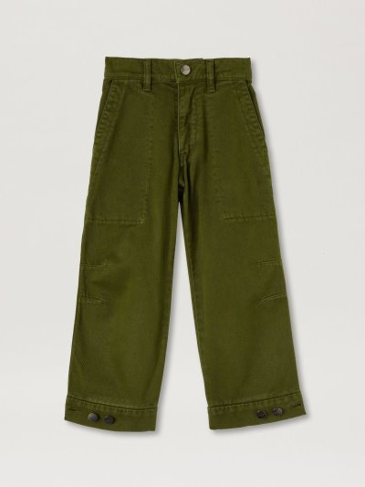 Palm Angels Curved Logo Cargo Pants Nohavice Detske Biele | SK-111531