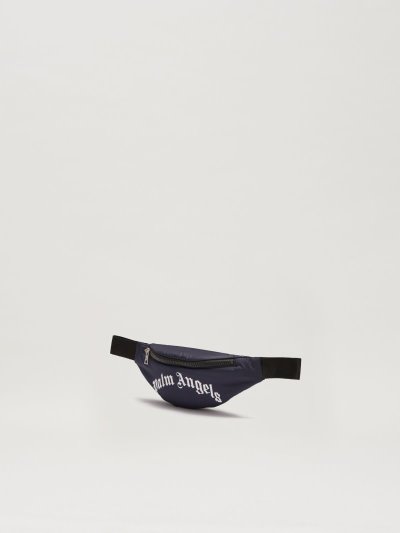 Palm Angels Curved Logo Fanny Pack Shoulder Bags Tasky Detske Námornícka Modrá Modre Biele | SK-182530