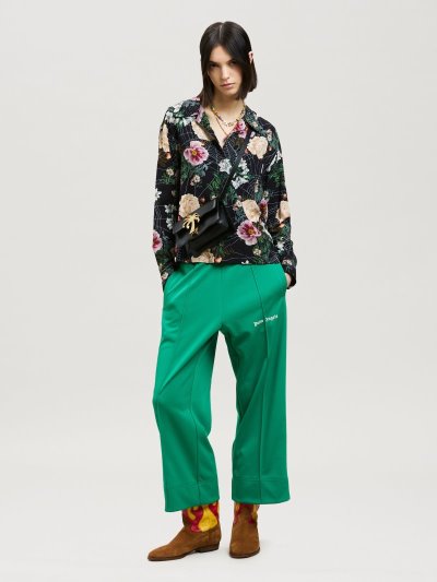Palm Angels Flowers Pajama Shirt Kosele Damske Čierne Ruzove | SK-398268