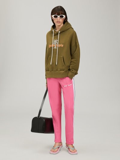 Palm Angels Fuchsia Tracking Pants Sportove Nohavice Damske Fuchsie Biele | SK-595309
