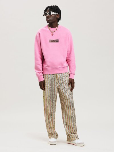 Palm Angels Garment Dye Box Logo Sweatshirt Mikiny Panske Fuchsie Čierne | SK-817230