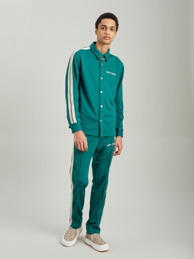 Palm Angels Green Tracking Pants Sportove Nohavice Panske Zelene Biele | SK-640543