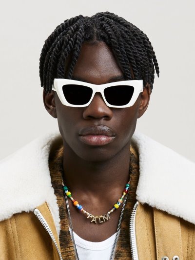 Palm Angels Hermosa Sunglasses Slnecne Okuliare Damske Biele Hnede | SK-913448