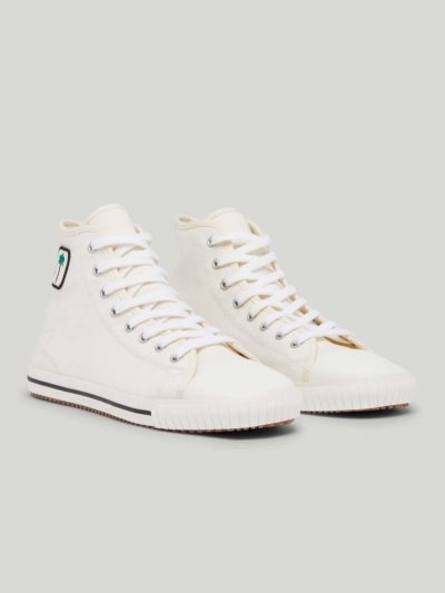 Palm Angels High Square Vulcanized Sneakers Tenisky Damske Biele Čierne | SK-978338