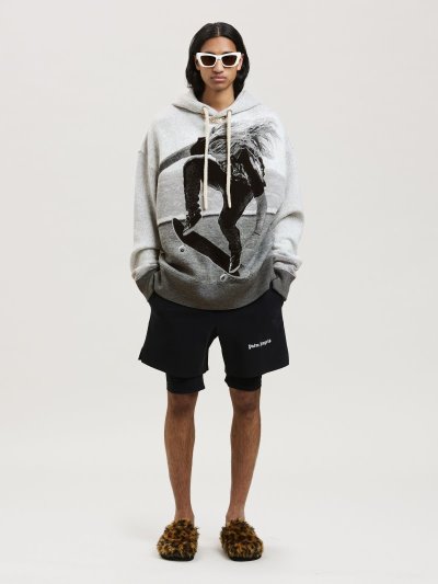 Palm Angels Jacquard Skater S Kapucňou Svetrove Saty Jumpers Panske Siva Čierne | SK-498462