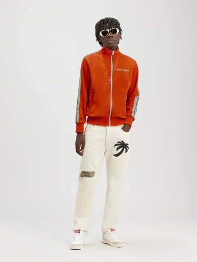 Palm Angels Klasické Tracking Jackets Mikiny Panske Červené Biele | SK-065377