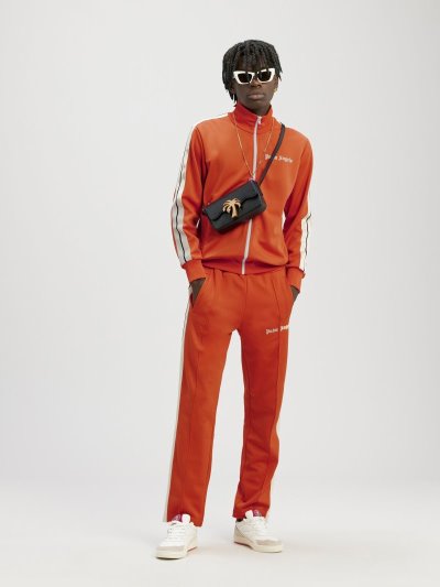 Palm Angels Klasické Tracking Pants Sportove Nohavice Panske Červené Biele | SK-694663