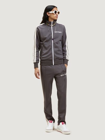 Palm Angels Klasické Tracking Pants Sportove Nohavice Panske Tmavo Siva Biele | SK-859393