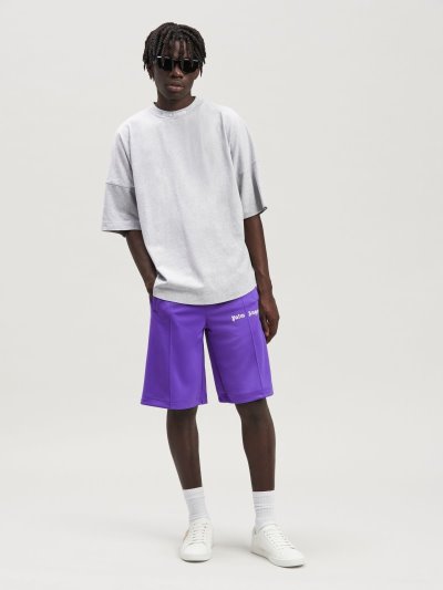 Palm Angels Klasické Tracking Shorts Sortky Panske Nachový Biele | SK-315329