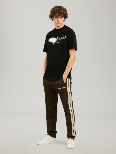 Palm Angels Las Vegas Sprayed T Shirt Tricko Panske Čierne Biele | SK-135742