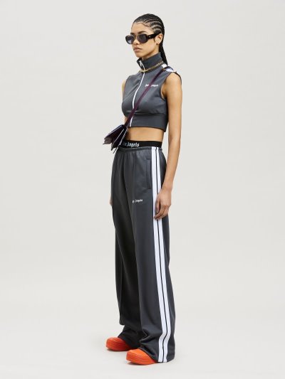 Palm Angels Loose Tracking Pants Sportove Nohavice Damske Tmavo Siva Biele | SK-997405