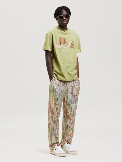 Palm Angels Pa Bear Klasické Tee Tricko Panske Mätové Hnede | SK-714774