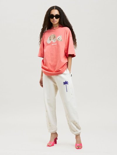 Palm Angels Pa Bear Loose Tee Tricko Damske Koralove Hnede | SK-805342