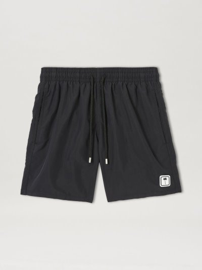 Palm Angels Paxvilebrequin Patch Swimwear Swim Shorts Panske Čierne | SK-116915