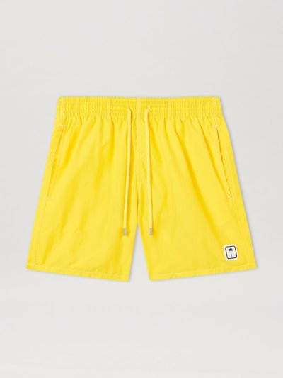 Palm Angels Paxvilebrequin Patch Swimwear Swim Shorts Panske Žlté | SK-926127