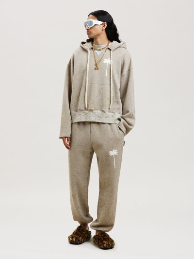 Palm Angels Pxp Painted Klasické Sweatpants Sportove Nohavice Panske Siva Biele | SK-134209