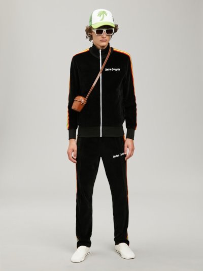 Palm Angels Rainbow Tracking Jackets Mikiny Panske Čierne Biele | SK-507325