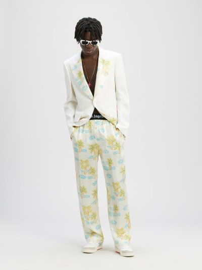 Palm Angels Show Palm Neon Pants Nohavice Damske Biele Viacfarebný | SK-492997